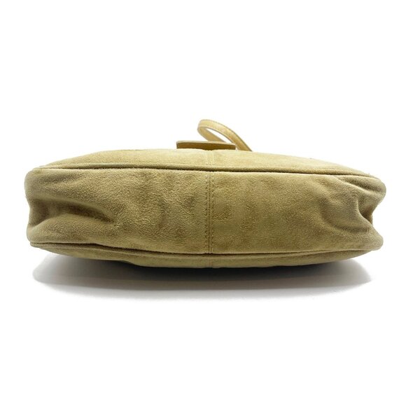 Authentic FENDI Mamma Zucca Baguette Pouch Tan Beige Flap Bag Purse Shoulder - Picture 6 of 11